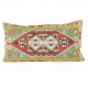 Coussin vert artisanal en kilim Sinope, idée cadeau original