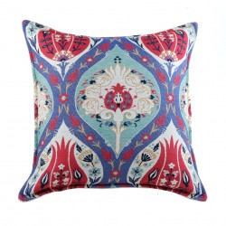 Coussin oriental bohème Samuha décoré de fleurs