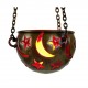 Lampe déco Gad rouge, avec étoile et lune (idéal chambre d'enfant)