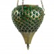 Lampe en laiton et verre soufflé Sinbad vert, style oriental