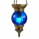 Lampe colorée bleue Inara, suspension colorée bleue