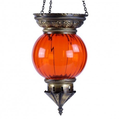 Lampe orientale colorée orange Kirisha