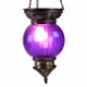 Lanterne exotique orientale violette Kirisha pour décoration bohème