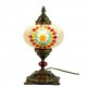 Lampe de chevet originale en mosaïque et laiton Baal
