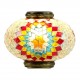Lampe de chevet originale en mosaïque et laiton Baal