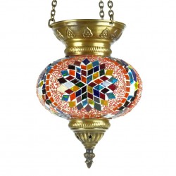 Lampe turque mosaique multicolore Ninmah