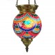 Lampe orientale en mosaïque multicolore Lamassu