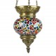 Lampe ethnique Faïs en mosaïque multicolore par KaravaneSerail