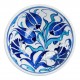 Vaisselle ethnique, Petit bol bleu fleuri Necla en porcelaine Iznik