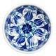 Vaisselle ethnique, Petit bol bleu fleuri Necla en porcelaine Iznik