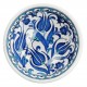 Vaisselle ethnique, Petit bol bleu fleuri Necla en porcelaine Iznik