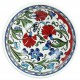 Bol ottoman Ceylan 16cm avec frise bleue et décor fleuri style Iznik