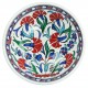 Bol ottoman Ceylan 16cm avec frise bleue et décor fleuri style Iznik