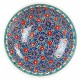 Bol au design géométrique bleu et rouge Seldjouk 20cm en faïence d'Iznik