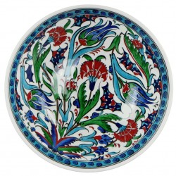 Vaisselle orientale, Bol décoré de fleurs Ceylan 20cm