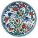 Bol décoré de fleurs Ceylan 20cm, vaisselle orientale