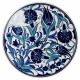 Assiette orientale ottomane Necla 18cm avec motifs fleuris (céramique de style Iznik, fabriquée à Kütahya en Turquie)