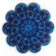 Dessous-de-plat bleu Esori avec tulipes ; céramique orientale ottomane de style Iznik