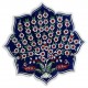 Dessous-de-plat au décor ottoman Vichné avec prunus (céramique de style Iznik)