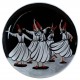 Plat ottoman Derviche 30cm en céramique artisanale décoré de derviches tourneurs