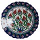 Assiettte turque fleurie en céramique d'Iznik Lalé 30cm, avec tulipes