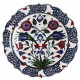 Plat d'art Ceylan 30cm reproduction de céramique d'Iznik