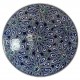 Vaissellet orientale, assiette géométrique Melis bleue 30cm, motifs orientaux