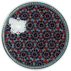 Plat oriental Seldjouk rouge 30cm