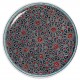 Grand plat oriental Melis Rouge 40cm avec motifs géométriques