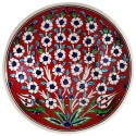 Assiette artisanale rouge Vichné 18cm