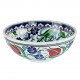 Bol ottoman Ceylan 16cm avec frise bleue et décor fleuri style Iznik