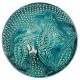 Bol turquoise Devrim 20cm en faïence turque en relief