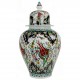 Jarre décorative artisanale Tourada 40cm avec motifs floraux (céramique ottomane Iznik)