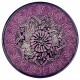 Bol artisanal violet en céramique turque Tolga 15cm, style Firuze