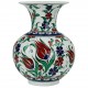Vase fleuri oriental original Lalé 20cm en céramique d'Iznik