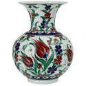 Vase oriental fleuri Lalé 20cm
