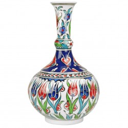 Soliflore ottoman Iznik Lalé 25cm avec motifs floraux