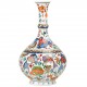 Grand soliflore déco en céramique, vase décoré de poissons Balik 30cm