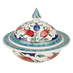 Sucrier original Lalé, design turc ottoman Iznik