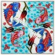 Carreau turquoise en faïence Balik 20x20 décoré de poissons (céramique de style Iznik)