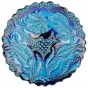 Assiette artisanale Emel turquoise 18cm