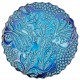 Assiette artisanale bleu turquoise orientale Emel avec motifs floraux
