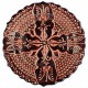 Assiette ethnique orientale Emel Rouge 18cm avec motifs géométriques