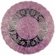 Assiette en poterie turque Aylin Violette 25cm avec motifs floraux (style Céramique en Relief)