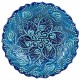 Assiette murale bleu turquoise Aylin, faïence avec motifs en relief