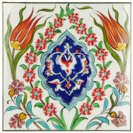 Carreau d'art d'Iznik Dilek 20x20, céramique orientale ottomane Iznik