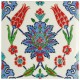 Carreau Iznik Lalé 20x20, artisanat d'art ottoman turc