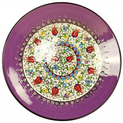 Vaisselle orientale, assiette violette Elmas 25cm