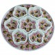 Service à apéritif original rose Balik en céramique décorée poissons