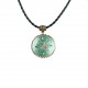 Collier pendentif vert artisanal en cuivre Nafis